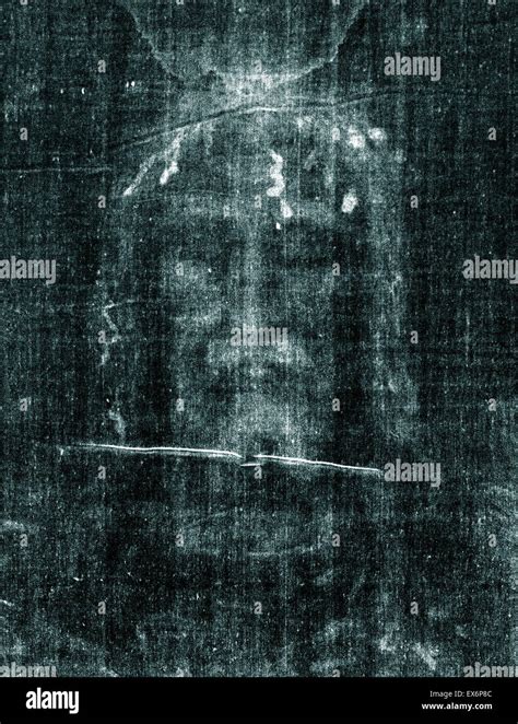 Shroud of turin negative face of jesus hi-res stock photography and ...