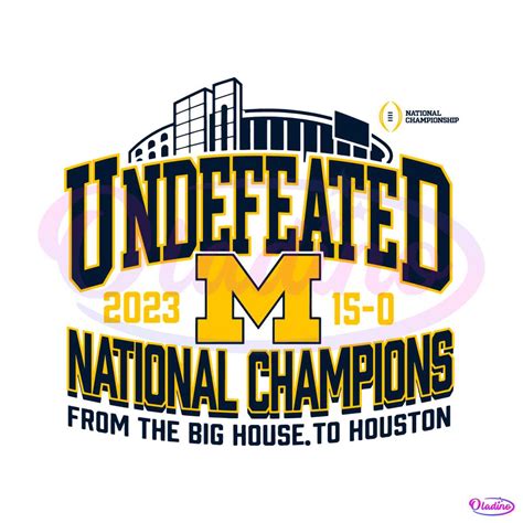 Michigan Wolverines Undefeated National Champions SVG - Oladino