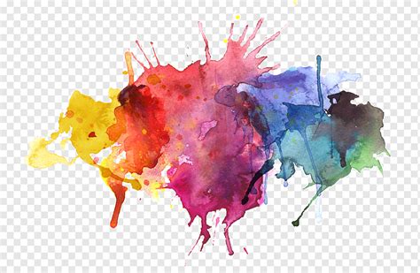 Paint splash art, Watercolor painting, watercolor splash, color, mural ...