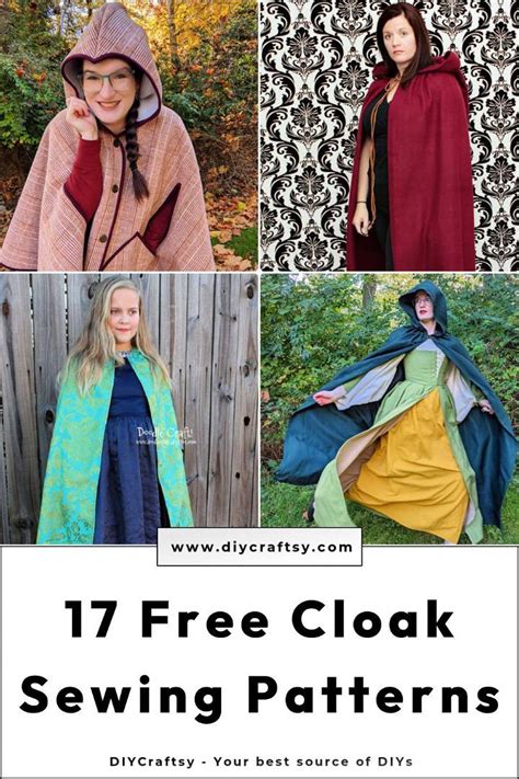 17 DIY Hooded Cloak Sewing Patterns (FREE Pattern)