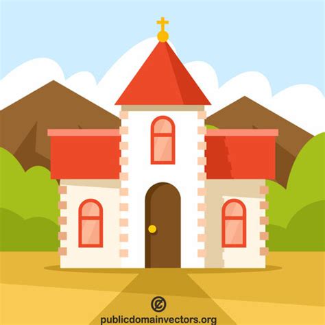 Church building clip art | Public domain vectors