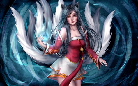 Ahri League Of Legends Artwork Wallpaper,HD Fantasy Girls Wallpapers,4k ...