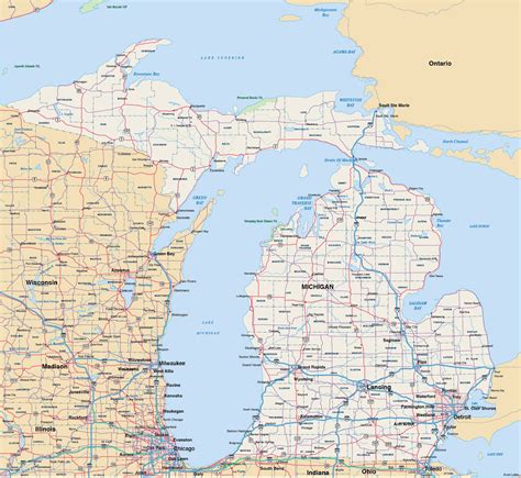 Michigan Map | Digital Vector | Creative Force