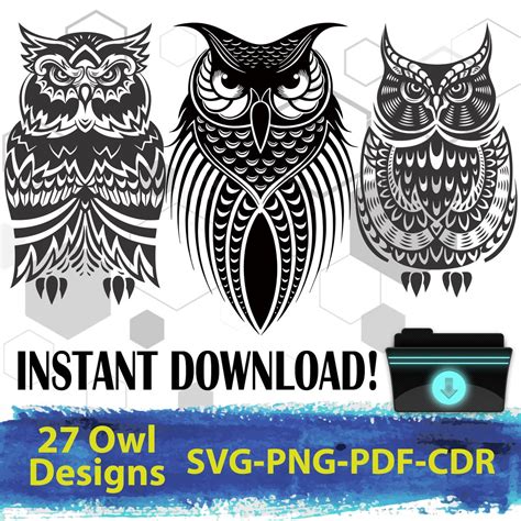 Owl Svg Owl Vector Owl Silhouette Owl CDR Owl Face Svg - Etsy