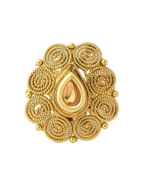 Gold Kundan Rings - Voylla - 1549818