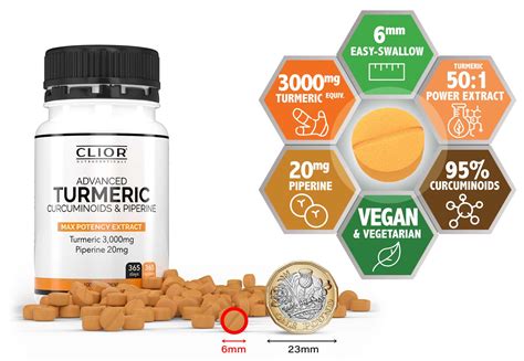 Advanced Turmeric Curcumin & Piperine 3,000mg - Clior® UK (Cambridge Labs)