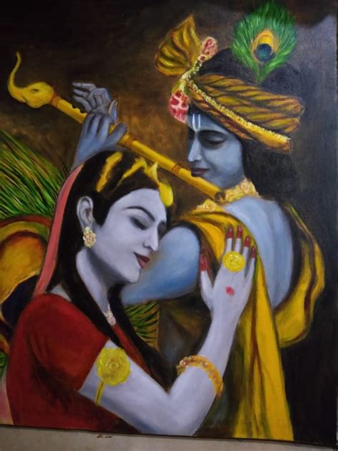 Radha Krishna Paintings at Rs 8000 | राधा कृष्ण पेंटिंग्स in Garhbeta ...