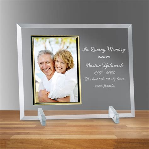 Memorial Glass Vertical 5" X 7" Personalized Photo frame