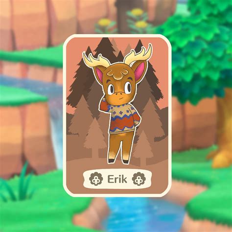 Erik Animal Crossing Custom Amiibo Cards NFC Amiibo | Etsy