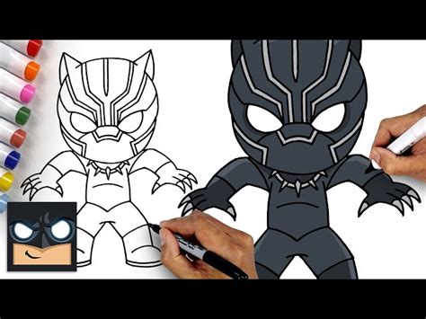 How To Draw Black Panther | Wakanda Forever - Videos For Kids