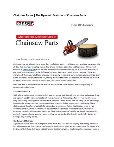 PPT - Chainsaw Types The Dynamic Features of Chainsaw Parts PowerPoint ...