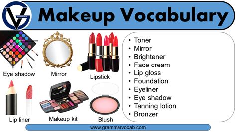 Makeup Vocabulary Words - Makeup Items Images - GrammarVocab