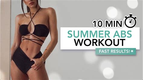 10 MIN SUMMER ABS WORKOUT | Get A Slim Waist & Visible Abs (Fast Results) | Eylem Abaci - YouTube