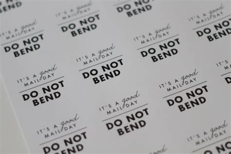 DO NOT BEND Stickers // Do Not Bend // Shipping Labels // | Etsy
