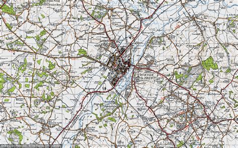 Historic Ordnance Survey Map of Burton upon Trent, 1946