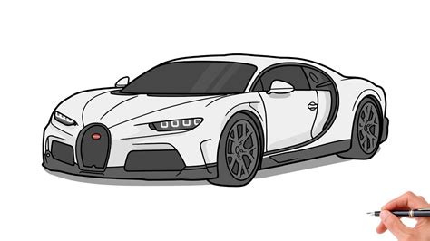 How to draw a BUGATTI CHIRON SUPER SPORT 2022 / drawing bugatti chiron ...