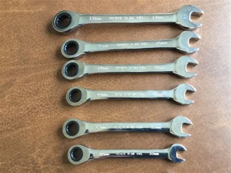 CRAFTSMAN METRIC COMBINATION Wrenches Set of 7 with 12 Point Ratchet ...