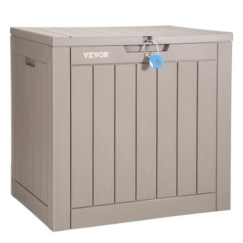 VEVOR Deck Box, 31 Gallon Outdoor Storage Box, 22.1" x 17.1" x 20.9" , Waterproof PP Deckbox ...