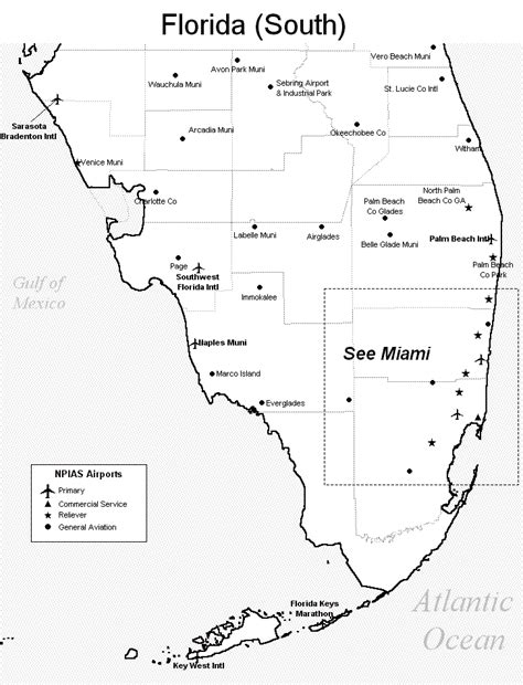 South Florida Airport Map - South Florida Airports