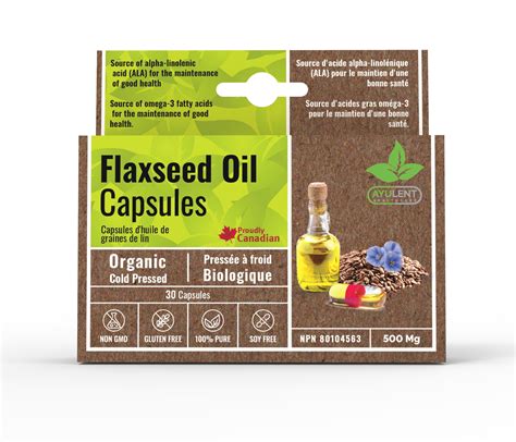 Flax Seed Oil Capsules - Ayulent Healthcare LLC