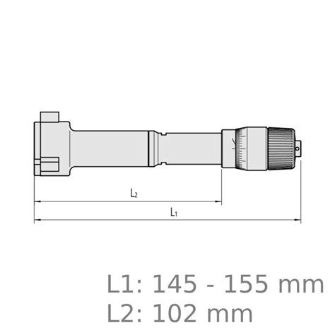 Mitutoyo 368-768 (0.005mm) Economy 3-Point Internal Micrometer 30-40mm ...