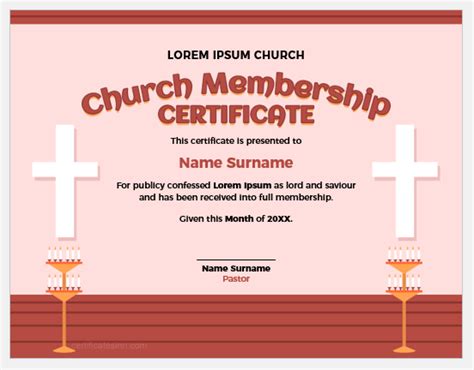 Church Membership Certificate Templates | Download & Edit