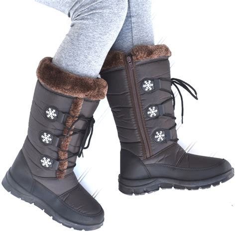 Mata Women's Water Resistant Insulated Fur Lined Snow Boots - BelleChic