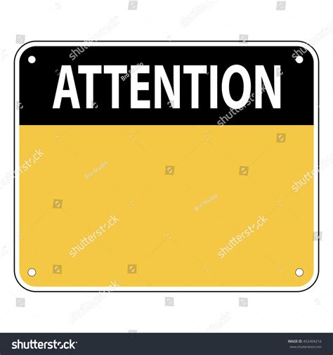 Template Sign Warning Attention Easily Edite Stock Vector (Royalty Free ...