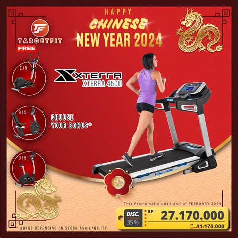 Xterra TRX4500 Treadmill Imlek Sale Free Choose Your Own Bonus - Targetfit