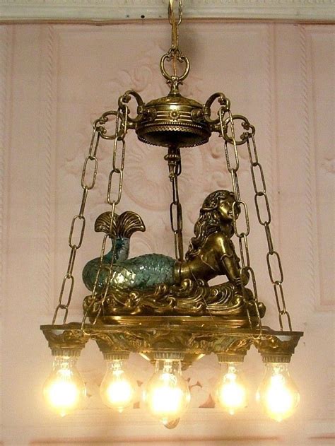 Antique Style Nautical Mermaid Chandelier Ceiling Light Fixture Lamp | Chandelier ceiling lights ...