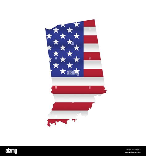 Indiana US state flag map vector isolated Stock Vector Image & Art - Alamy