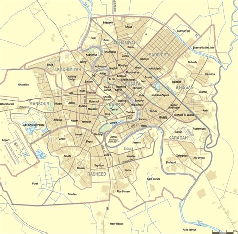 Map Of Baghdad Neighborhoods - MapSof.net