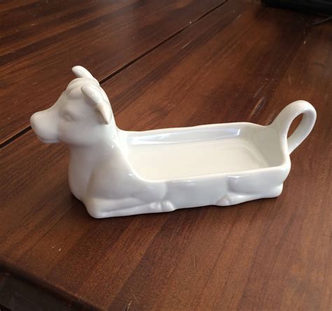 Ceramic Cow Butter Dish, Vintage Kitchen, Farmhouse Kitchen, Dairy Cow ...