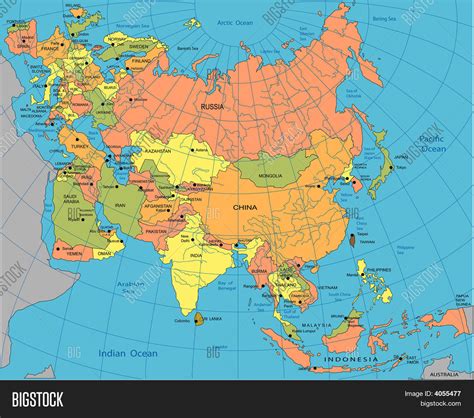 Political Map Of Eurasia Stock Vector & Stock Photos | Bigstock