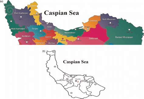 | (a) Map of the Northern Provinces of Iran and location of Gilan ...