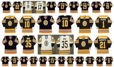 Vintage Boston Bruins Jersey 8 PETER McNAB 22 BRAD PARK 19 NORMAND ...