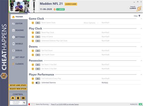 Madden NFL 21 Trainer +12 v11.06.2020 (Cheat Happens) GAME TRAINER ...