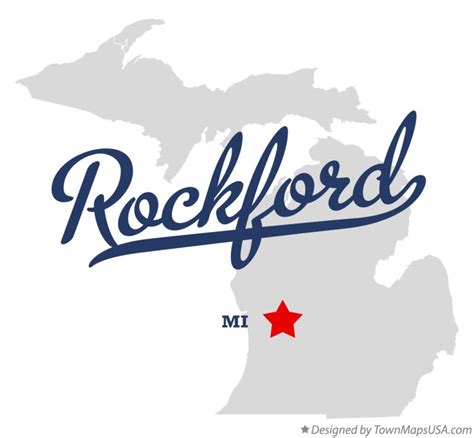 Map of Rockford, MI, Michigan