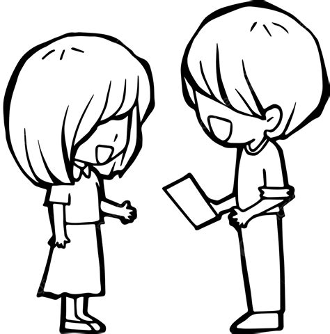 Man Woman Cartoon Doodle Kawaii Anime Coloring Page Cute Illustration ...