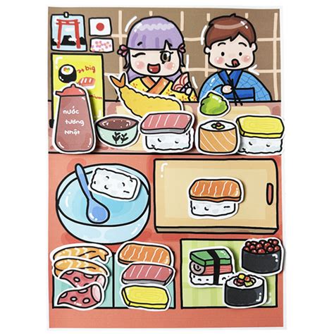 Bộ Tranh Tương Tác Cô Tiên Xanh - Tiệm Sushi Nhật Bản - FAHASA.COM