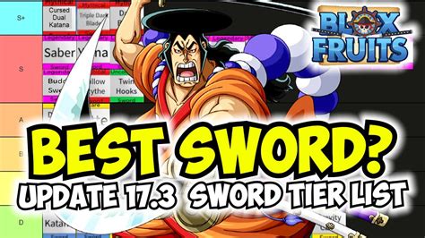 Best Sword? All Swords Tier List - Update 17 Part 3 Blox Fruits - YouTube