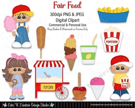 Fair Food Digital Clip Art Set - CUP1199514_43865 | Craftsuprint