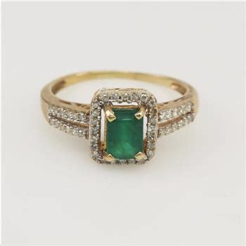 10kt Gold Diamond Emerald Ring | Property Room