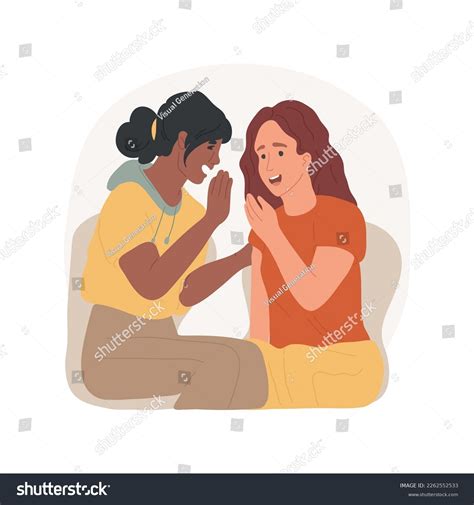 Gossiping Isolated Cartoon Vector Illustration Person Stock Vector ...