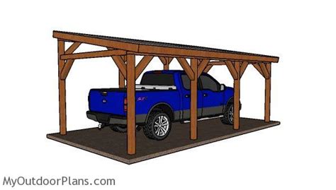 12x24 Do It Yourself Lean to Carport Plans | MyOutdoorPlans | Free Woodworking Plans and ...