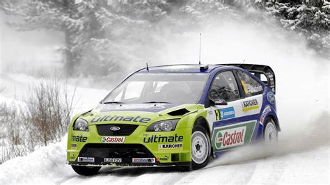 Blue and green Ford Focus rally version, Ford, car, snow, rally cars HD ...