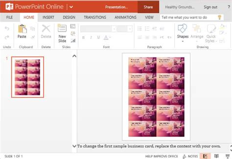 Business Cards Maker Template For PowerPoint