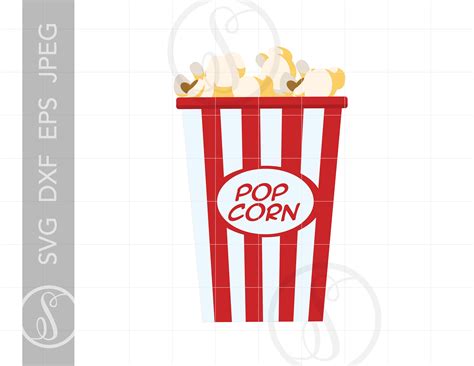 Popcorn Bucket SVG Popcorn Bucket Svg Clipart Download Popcorn Bucket ...