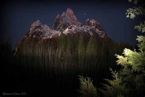 "Everest at Night". A night portrait of Expedition Everest, including ...