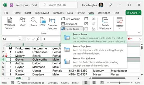 How to Freeze a Row in Excel: Keep Headers Visible While Scrolling